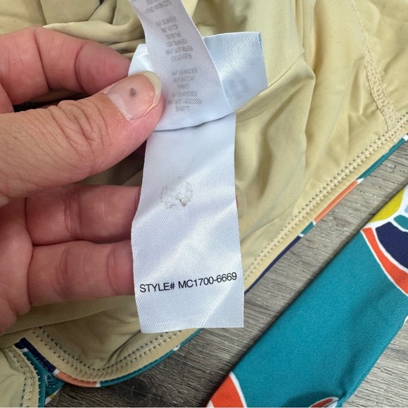 ModCloth bathing suit Women’s One Piece Floral Medium Halter Tropical Green - Picture 9 of 10